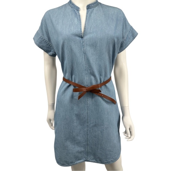 Everlane Short Sleeve Denim Dress with Pockets! - Picture 1 of 10